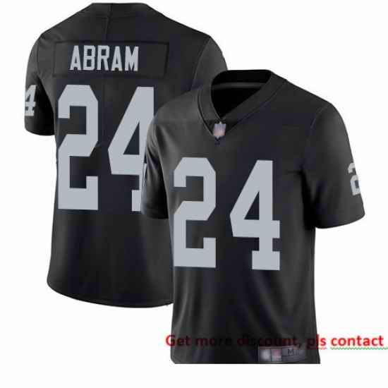 Raiders 24 Johnathan Abram Black Team Color Men Stitched Football Vapor Untouchable Limited Jersey